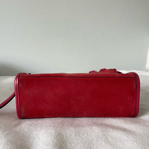 Rebecca Minkoff Suede Top Handle Bag in Red - Picture 8 of 13